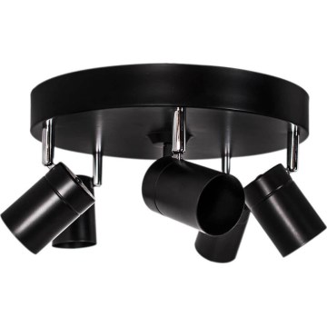 ByRydens - Bodové svítidlo CORRECT 5xGU10/7W/230V černá pr. 30 cm