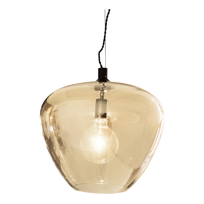 ByRydens - Lustr na lanku BELLISSIMO 1xE27/8W/230V kouřová/hnědá pr. 40 cm