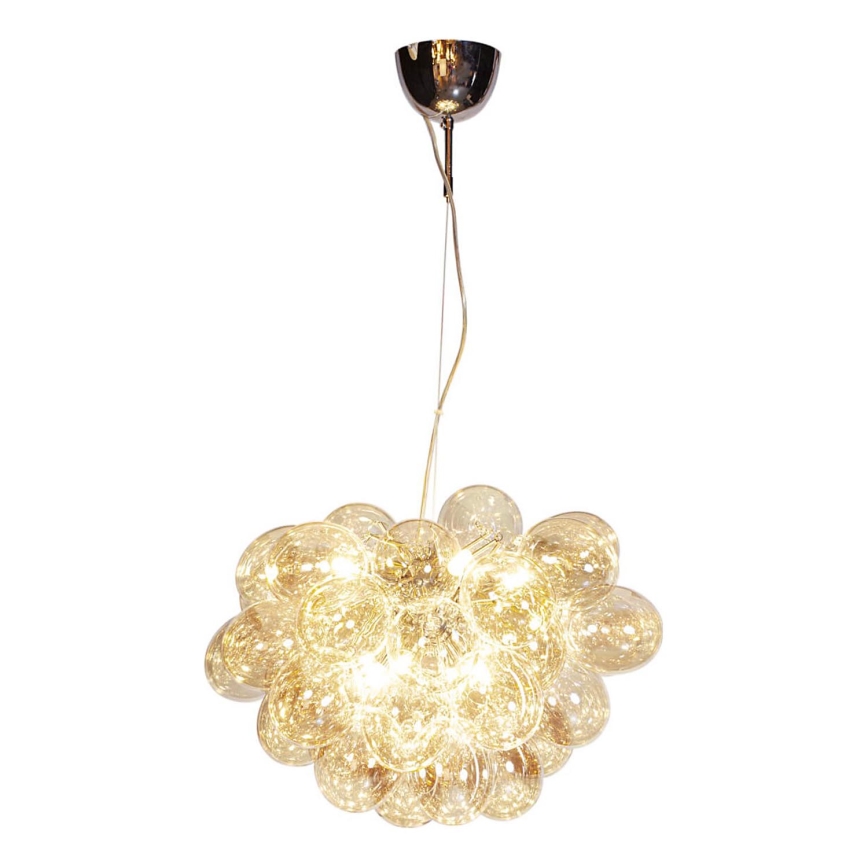 ByRydens - Lustr na lanku GROSS 8xG9/4W/230V kouřová/hnědá pr. 50 cm