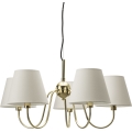 ByRydens - Lustr na lanku LYNF 5xE14/8W/230V mosaz/bílá
