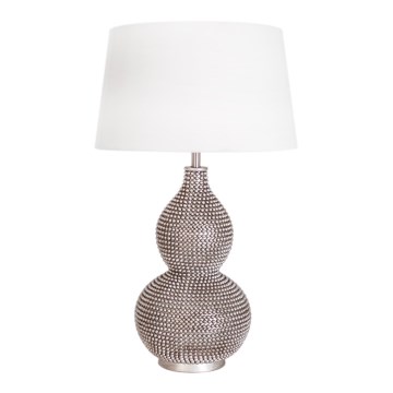 ByRydens - Stolní lampa LOFTY 1xE27/5W/230V bílá/stříbrná