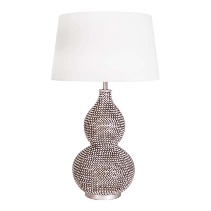 ByRydens - Stolní lampa LOFTY 1xE27/5W/230V bílá/stříbrná