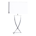 ByRydens - Stolní lampa OMEGA 1xE27/5W/230V bílá/lesklý chrom