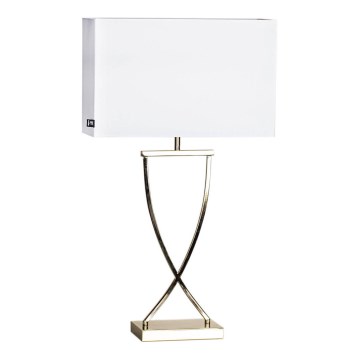 ByRydens - Stolní lampa OMEGA 1xE27/5W/230V bílá/mosaz