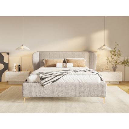 Čalouněná postel bez matrace DALIA 180x200 cm béžová