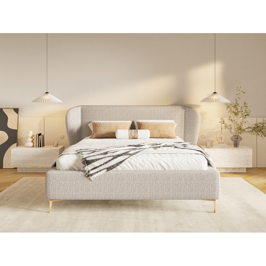 Čalouněná postel bez matrace DALIA 180x200 cm béžová