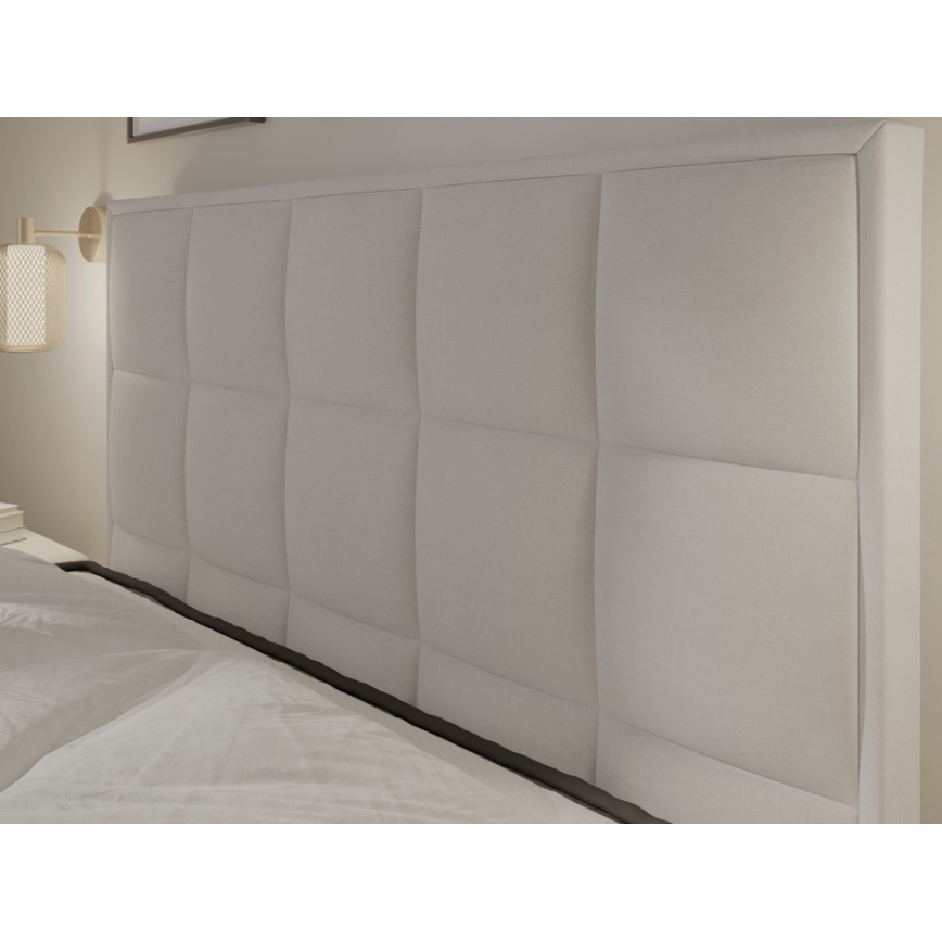 Čalouněná postel s matracemi a úložným prostorem GRACE 180x200 cm šedá