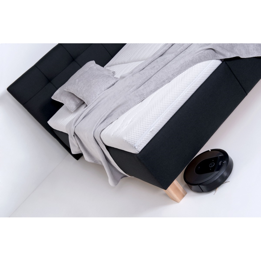 Čalouněná postel s matrací a úložným prostorem MARIA 160x200 cm antracit