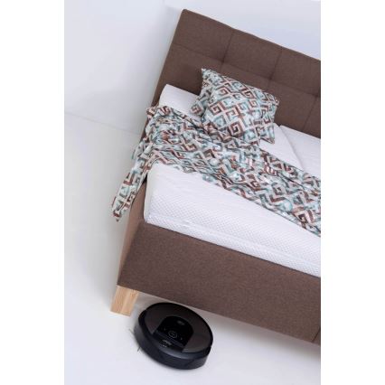 Čalouněná postel s matrací a úložným prostorem MARIA 160x200 cm hnědá