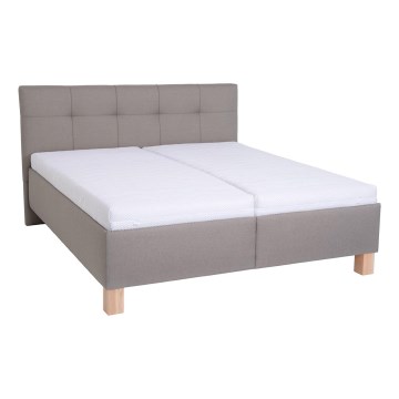 Čalouněná postel s matrací a úložným prostorem MARIA 160x200 cm taupe