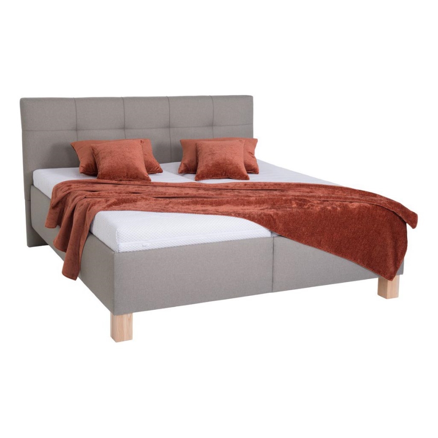Čalouněná postel s matrací a úložným prostorem MARIA 180x200 cm taupe