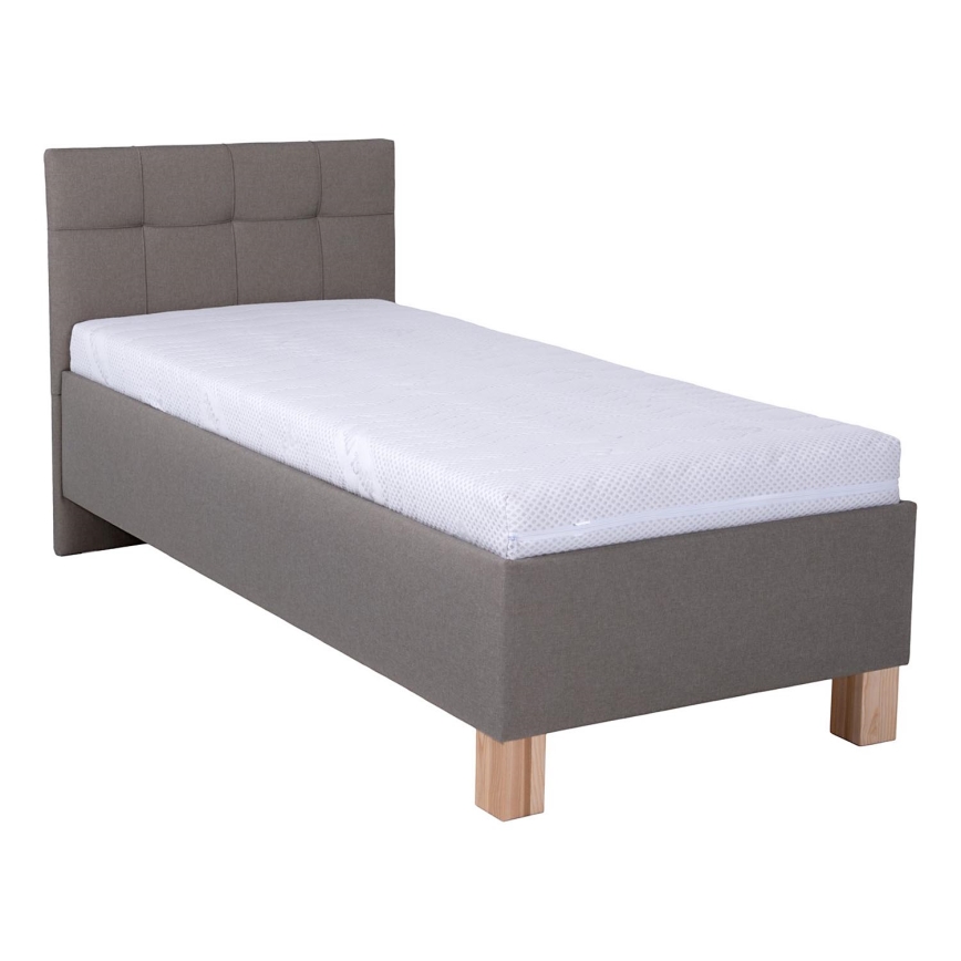 Čalouněná postel s matrací a úložným prostorem MARIA ONE 90x200 cm taupe