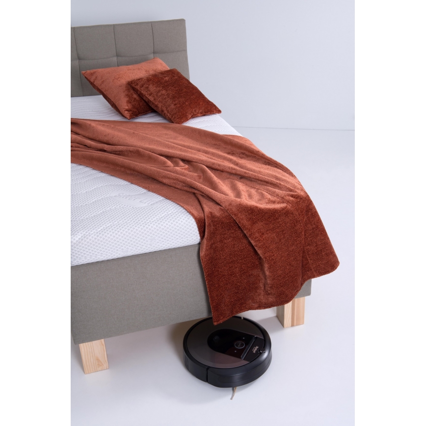 Čalouněná postel s matrací a úložným prostorem MARIA ONE 90x200 cm taupe