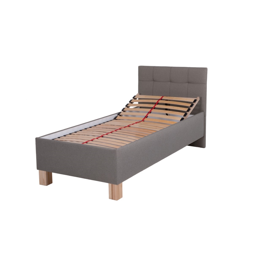 Čalouněná postel s matrací a úložným prostorem MARIA ONE 90x200 cm taupe