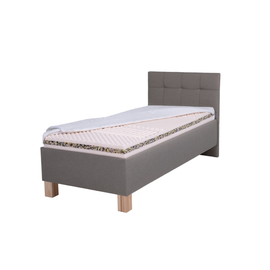 Čalouněná postel s matrací a úložným prostorem MARIA ONE 90x200 cm taupe