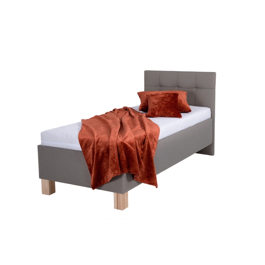 Čalouněná postel s matrací a úložným prostorem MARIA ONE 90x200 cm taupe