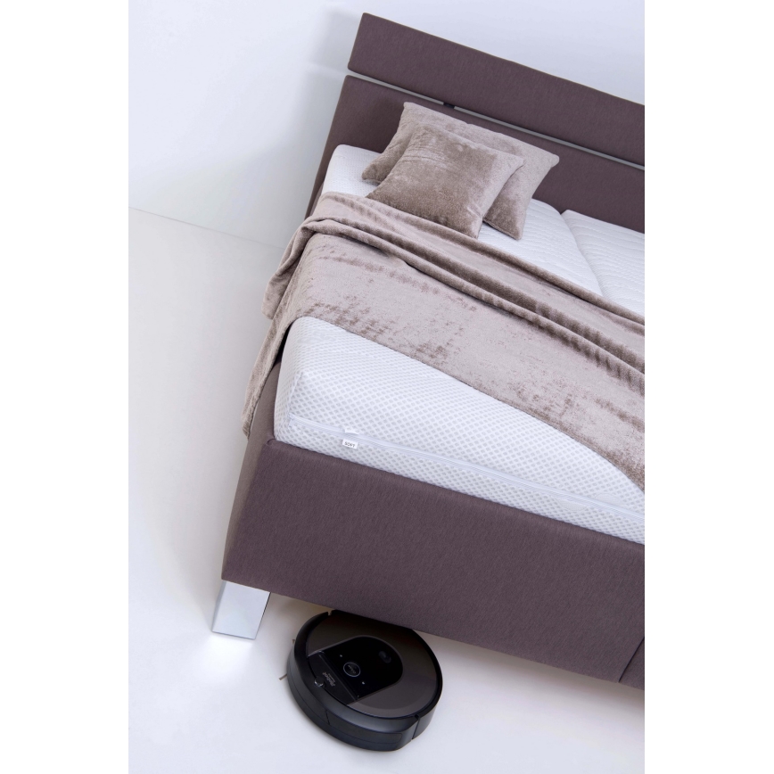 Čalouněná postel s úložným prostorem bez matrace ALIS 160x200 cm hnědá