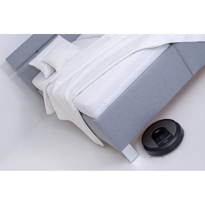 Čalouněná postel s úložným prostorem bez matrace ALIS 160x200 cm světle šedá