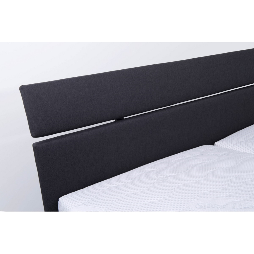 Čalouněná postel s úložným prostorem bez matrace ALIS 180x200 cm antracit