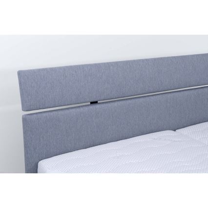 Čalouněná postel s úložným prostorem bez matrace ALIS 180x200 cm světle šedá