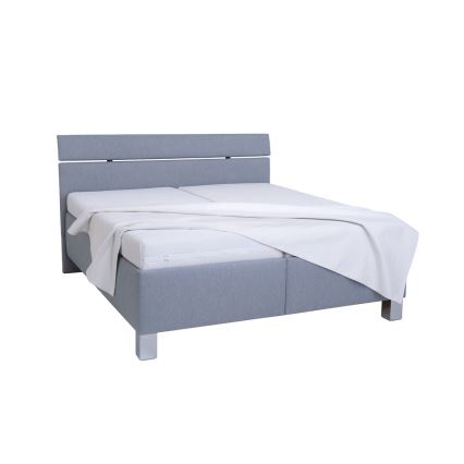 Čalouněná postel s úložným prostorem bez matrace ALIS 180x200 cm světle šedá