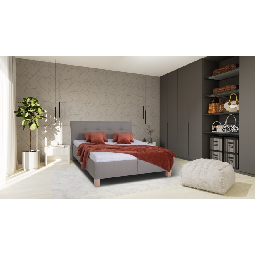 Čalouněná postel s úložným prostorem bez matrace MARIA 160x200 cm taupe