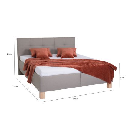 Čalouněná postel s úložným prostorem bez matrace MARIA 160x200 cm taupe