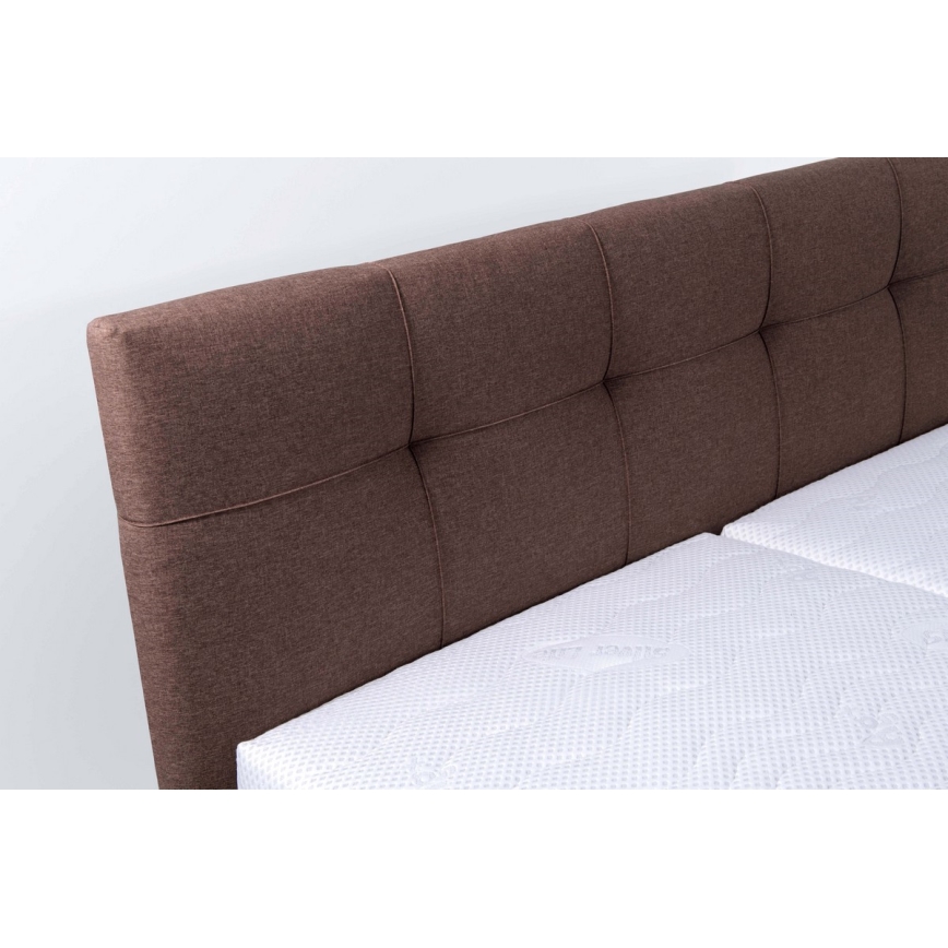 Čalouněná postel s úložným prostorem bez matrace MARIA 180x200 cm hnědá