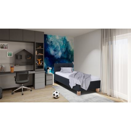 Čalouněná postel s úložným prostorem bez matrace MARIA ONE 90x200 cm antracit
