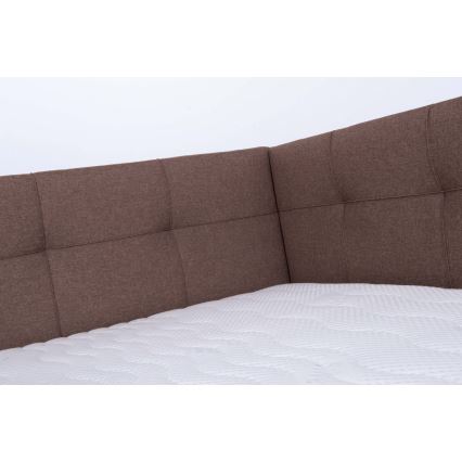 Čalouněná postel s úložným prostorem bez matrace MARIA PETITE 120x200 cm hnědá