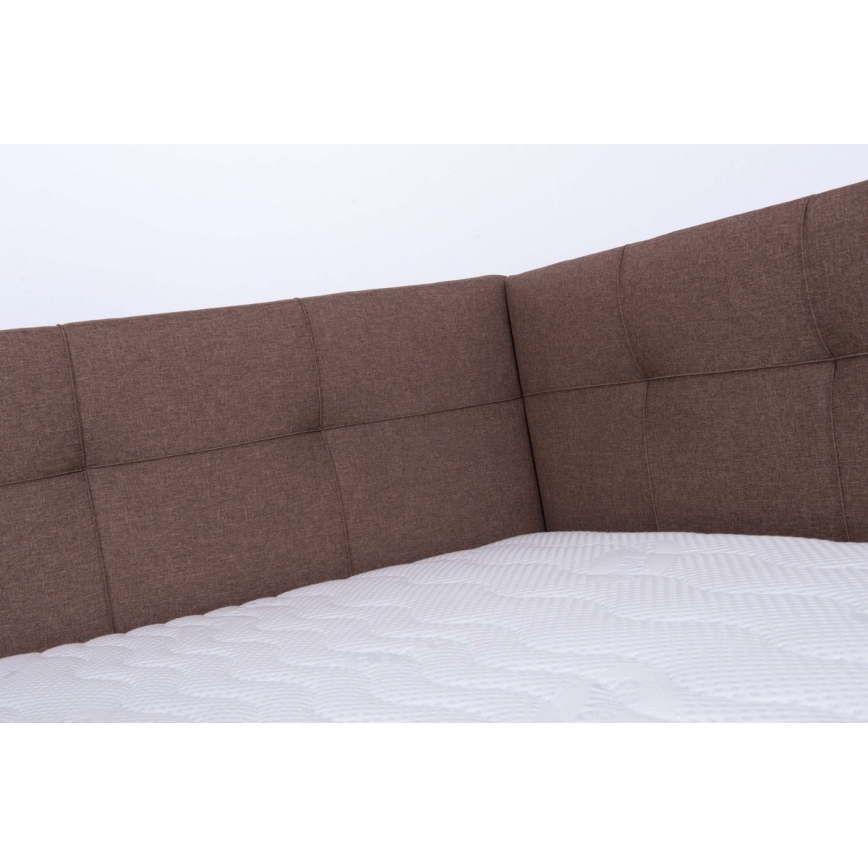 Čalouněná postel s úložným prostorem bez matrace MARIA PETITE 120x200 cm hnědá