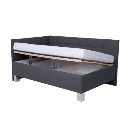 Čalouněná postel s úložným prostorem bez matrace MARIA PETITE 120x200 cm šedá