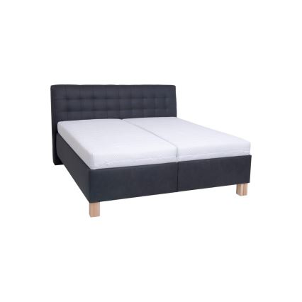 Čalouněná postel s úložným prostorem bez matrace VIOLET 160x200 cm antracit