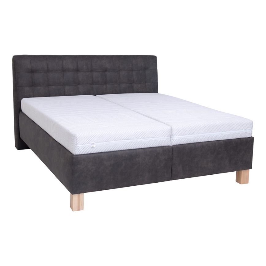 Čalouněná postel s úložným prostorem bez matrace VIOLET 160x200 cm tmavě šedá
