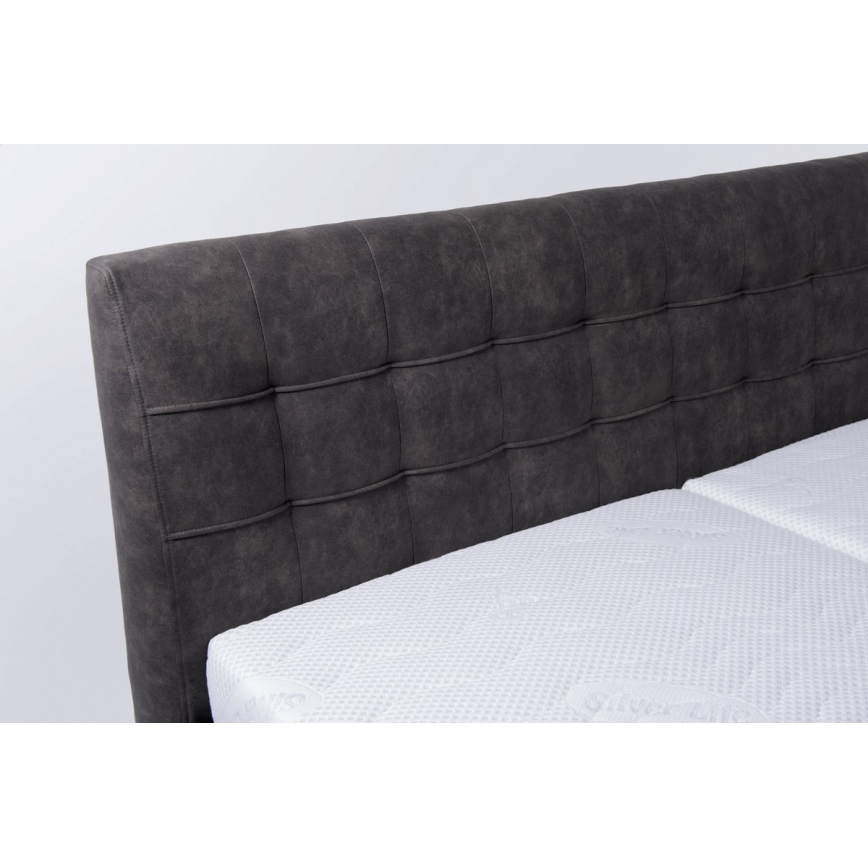 Čalouněná postel s úložným prostorem bez matrace VIOLET 160x200 cm tmavě šedá