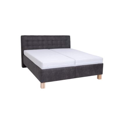 Čalouněná postel s úložným prostorem bez matrace VIOLET 160x200 cm tmavě šedá