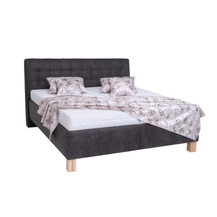 Čalouněná postel s úložným prostorem bez matrace VIOLET 160x200 cm tmavě šedá