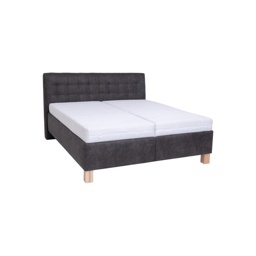 Čalouněná postel s úložným prostorem bez matrace VIOLET 160x200 cm tmavě šedá