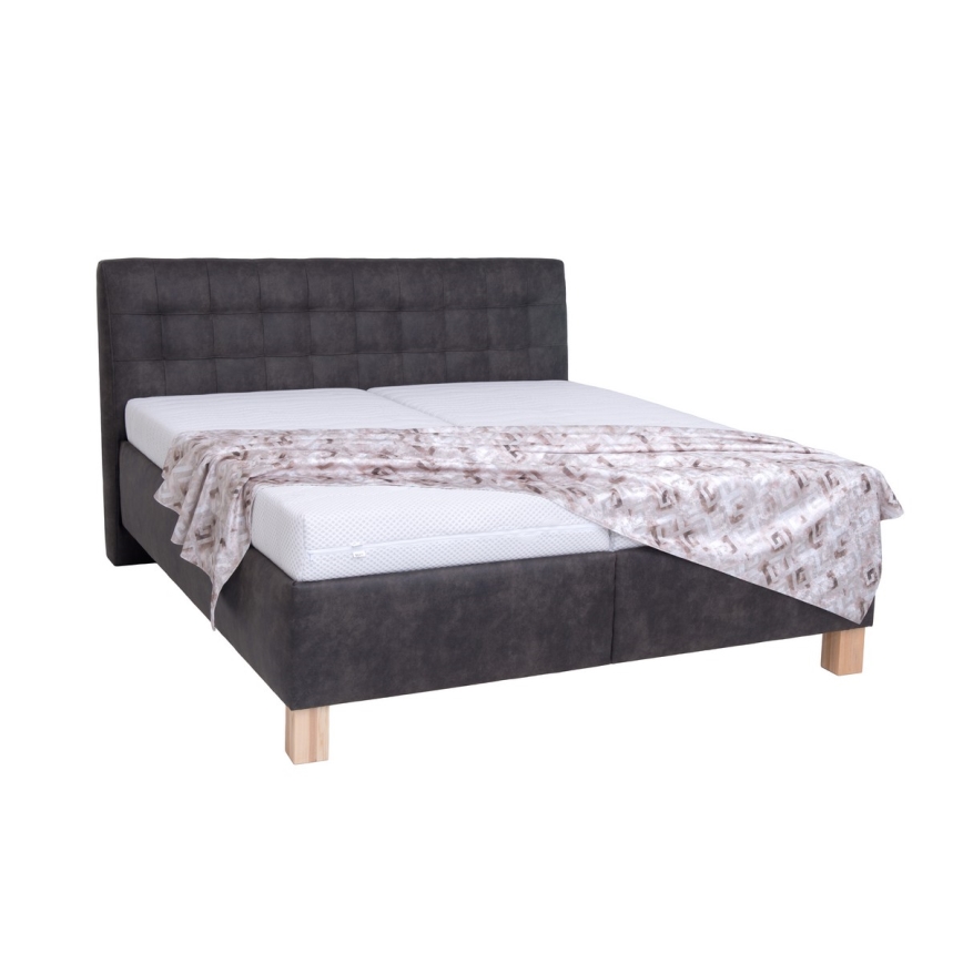 Čalouněná postel s úložným prostorem bez matrace VIOLET 160x200 cm tmavě šedá