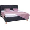 Čalouněná postel s úložným prostorem bez matrace VIOLET 180x200 cm antracit