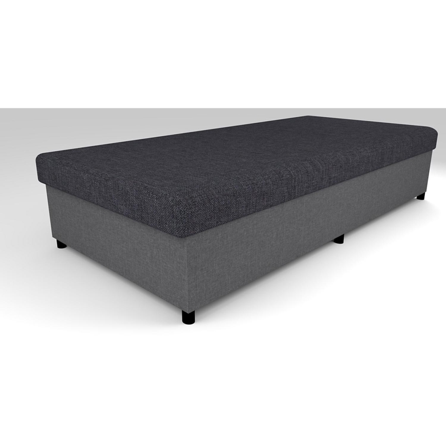Čalouněná válenda s úložným prostorem CORY 80x200 šedá