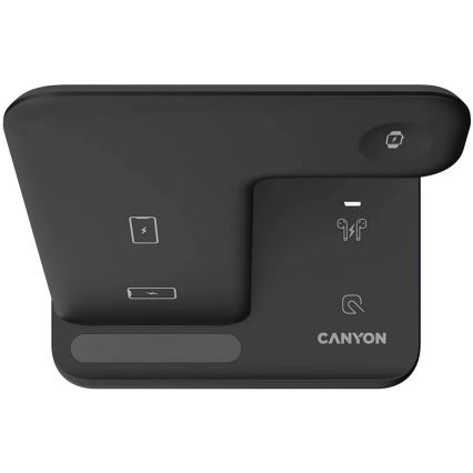 Canyon - Bezdrátová nabíječka 3v1 černá