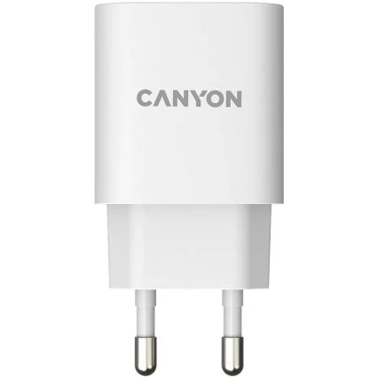 Canyon - Rychlonabíjecí adaptér Power Delivery 20W USB-C + USB-A bílá