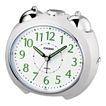 Casio - Budík 1xLR14 bílá/lesklý chrom