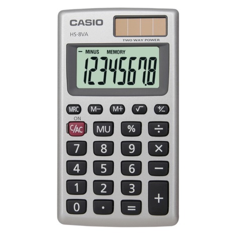 Casio - Kapesní kalkulačka 1xLR54 stříbrná
