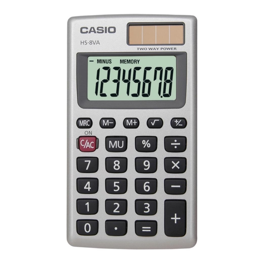 Casio - Kapesní kalkulačka 1xLR54 stříbrná