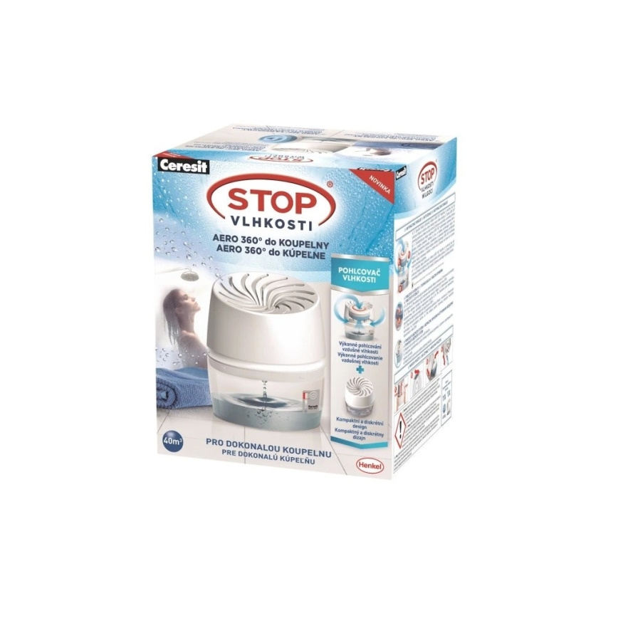 Ceresit - Odvlhčovač vzduchu do koupelny AERO 360° bílá