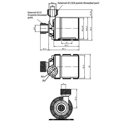 Čerpadlo 24V 800l/hod