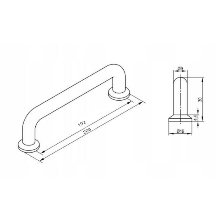Cersanit S1021-017 - Madlo k nábytku MILLE 20x3 cm zlatá