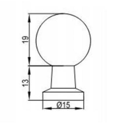 Cersanit S1021-019 - Úchytka k nábytku MILLE zlatá